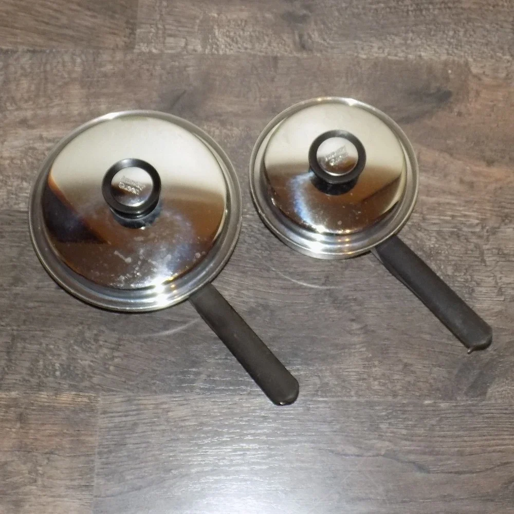 Amway Queen Saucepan Set Unisex OS Silver Good Multi-Ply Stainless Steel Pots